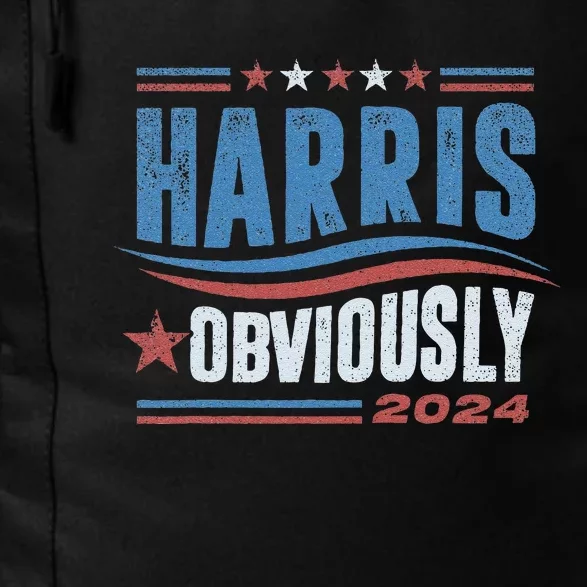 Harris Obviously A Vote For 2024 President Kamala Harris Daily Commute Backpack