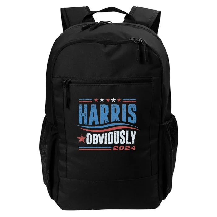 Harris Obviously A Vote For 2024 President Kamala Harris Daily Commute Backpack