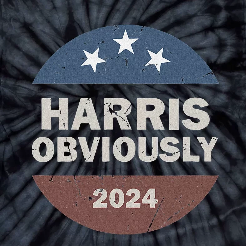 Harris Obviously A Vote For 2024 President Kamala Harris Tie-Dye T-Shirt