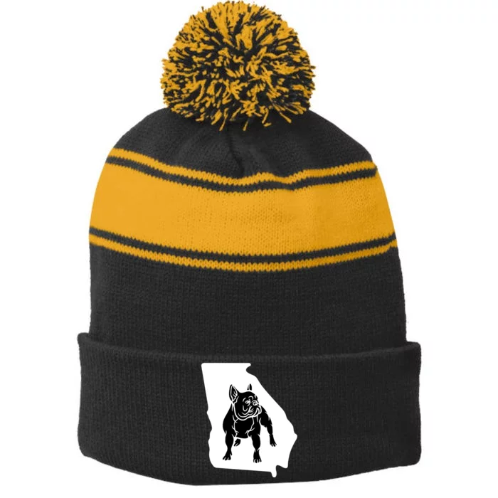 Hospital Owners Association Stripe Pom Pom Beanie