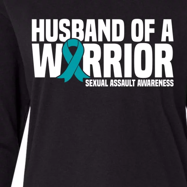 Husband Of A Warrior Sexual Assault Awareness Gift Womens Cotton Relaxed Long Sleeve T-Shirt