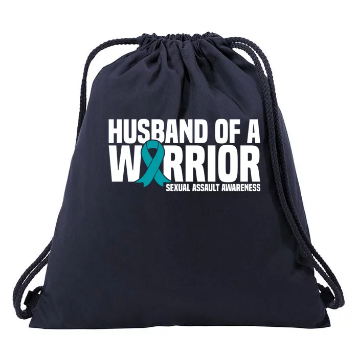 Husband Of A Warrior Sexual Assault Awareness Gift Drawstring Bag