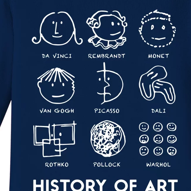 History Of Art For Teachers, Students Love Art Baby Long Sleeve Bodysuit