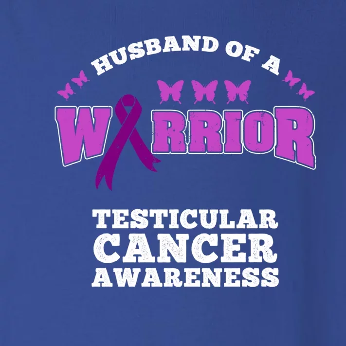 Husband Of A Warrior Testicular Cancer Awareness Great Gift Toddler Long Sleeve Shirt