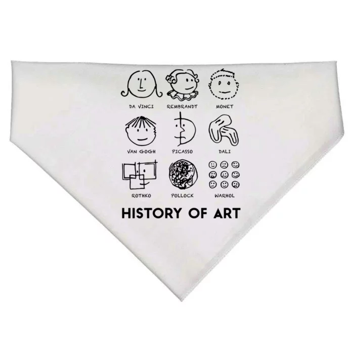 History Of Art For Teachers Students Love Art Gift USA-Made Doggie Bandana