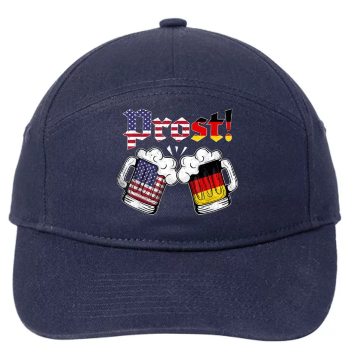 Happy Oktoberfest American German Munich Flag Prost 7-Panel Snapback Hat