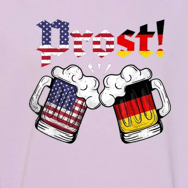 Happy Oktoberfest American German Munich Flag Prost Garment-Dyed Sweatshirt