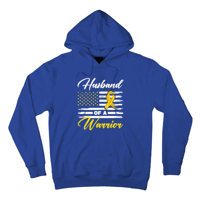 Husband Of A Warrior Usa Flag Ewing Sarcoma Cancer Awareness Gift Hoodie