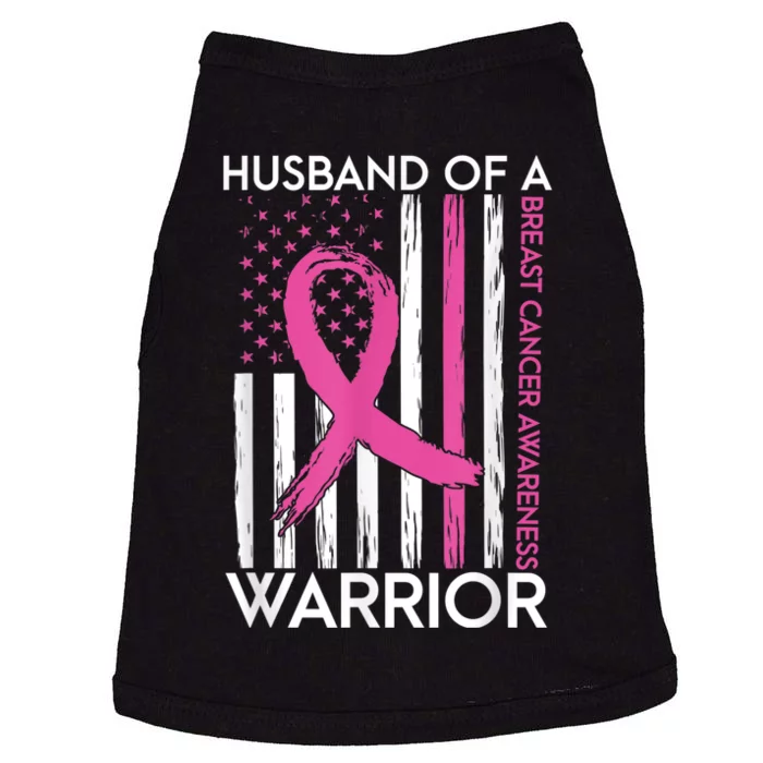 Husband Of A Warrior Breast Cancer Awareness  Support Squad Doggie Tank