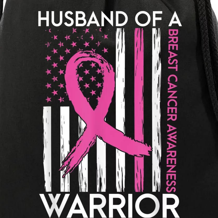 Husband Of A Warrior Breast Cancer Awareness  Support Squad Drawstring Bag