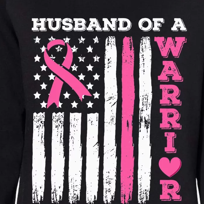 Husband Of A Warrior Breast Cancer Awareness Womens California Wash Sweatshirt