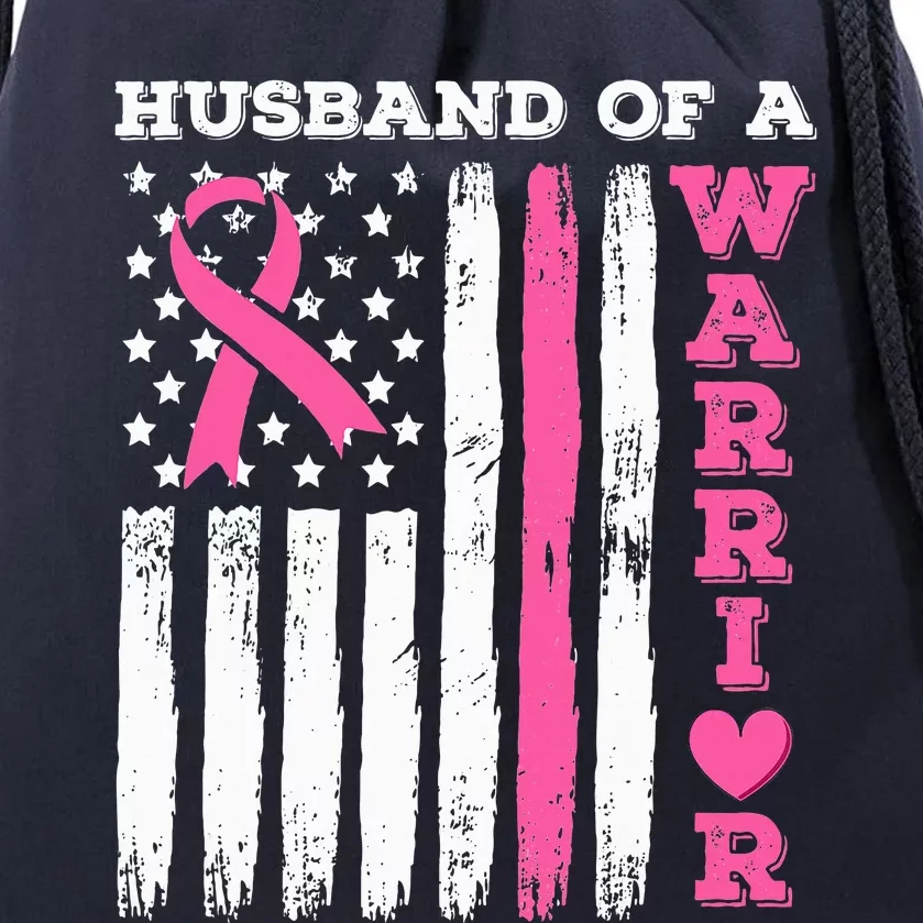 Husband Of A Warrior Breast Cancer Awareness Drawstring Bag