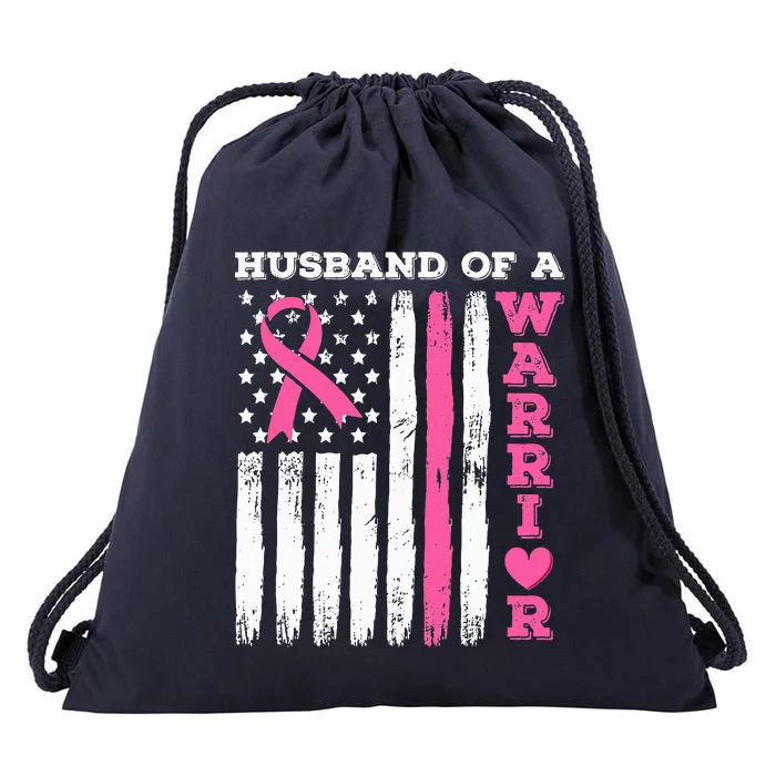 Husband Of A Warrior Breast Cancer Awareness Drawstring Bag