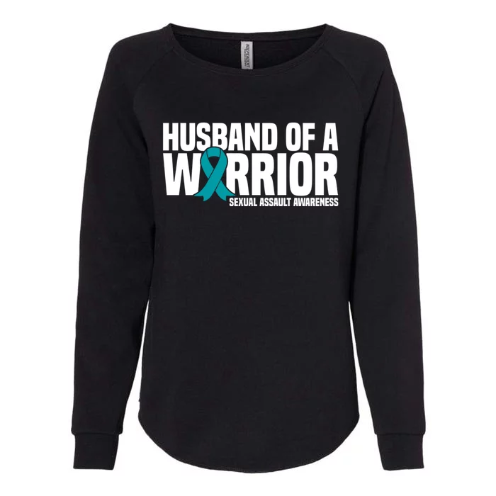 Husband Of A Warrior Sexual Assault Awareness Great Gift Womens California Wash Sweatshirt