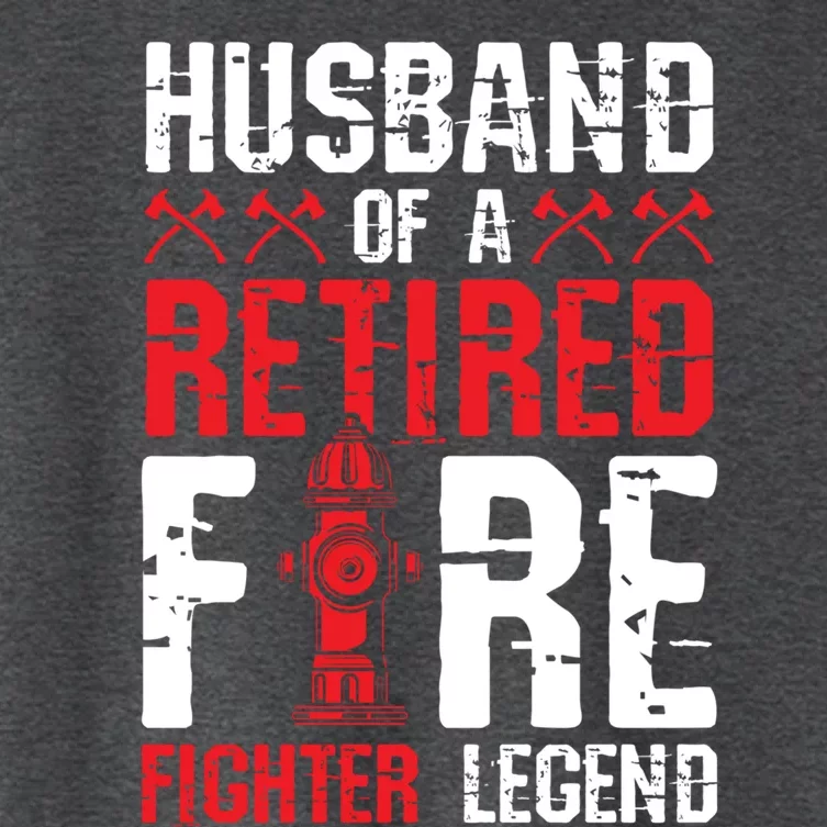 Husband Of A Retired Firefighter Legend Gift Women's Crop Top Tee