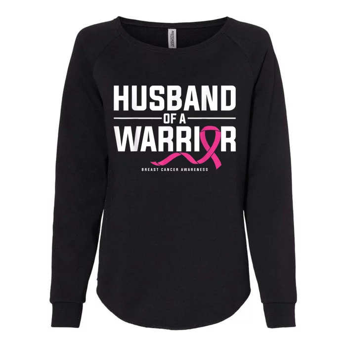 Husband Of A Warrior Breast Cancer Awareness Womens California Wash Sweatshirt