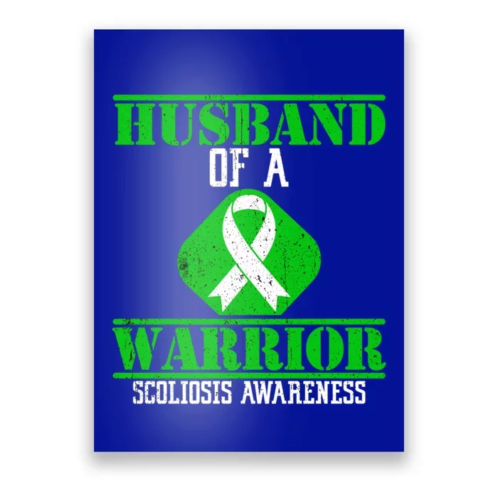 Husband Of A Scoliosis Warrior Vintage Scoliosis Awareness Gift Poster