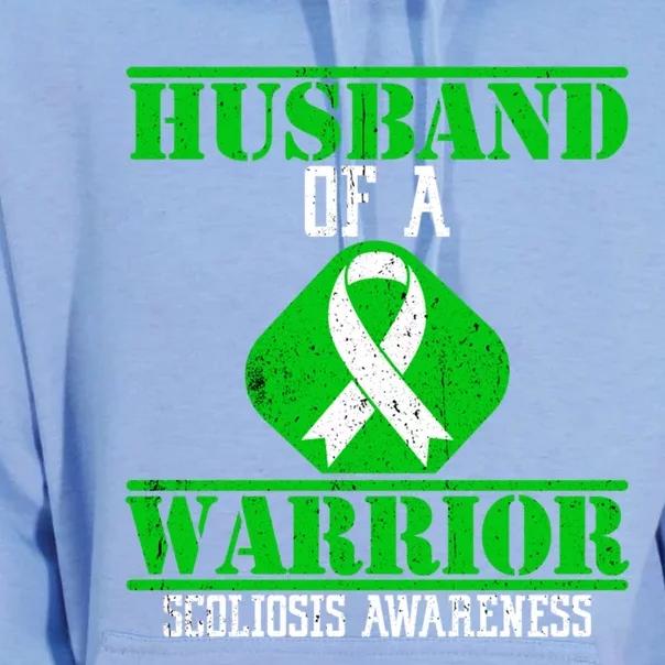 Husband Of A Scoliosis Warrior Vintage Scoliosis Awareness Gift Unisex Surf Hoodie