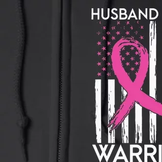 Husband Of A Warrior Breast Cancer Awareness Support Squad Full Zip Hoodie