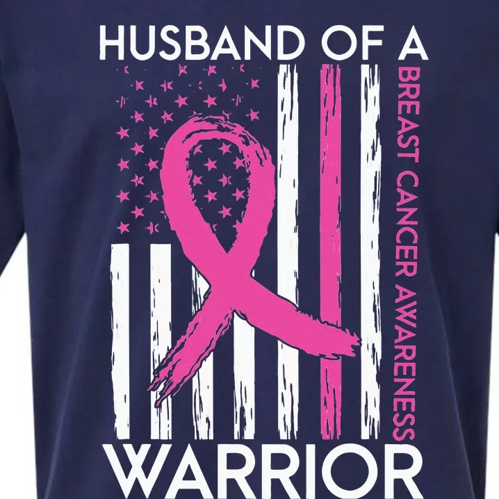 Husband Of A Warrior Breast Cancer Awareness Support Squad Sueded Cloud Jersey T-Shirt