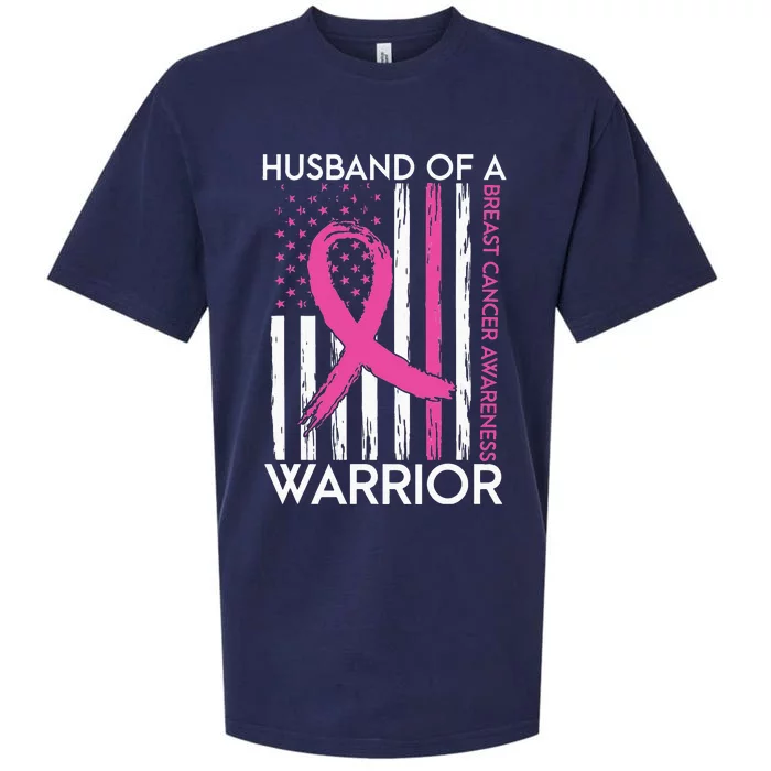 Husband Of A Warrior Breast Cancer Awareness Support Squad Sueded Cloud Jersey T-Shirt