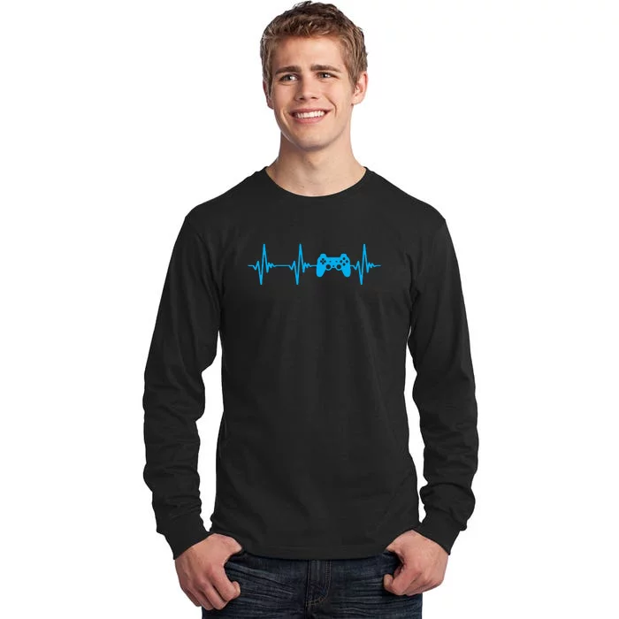 Heartbeat Of A Gamer Hoodie Gaming Sweatshirts Gamer Tall Long Sleeve T-Shirt