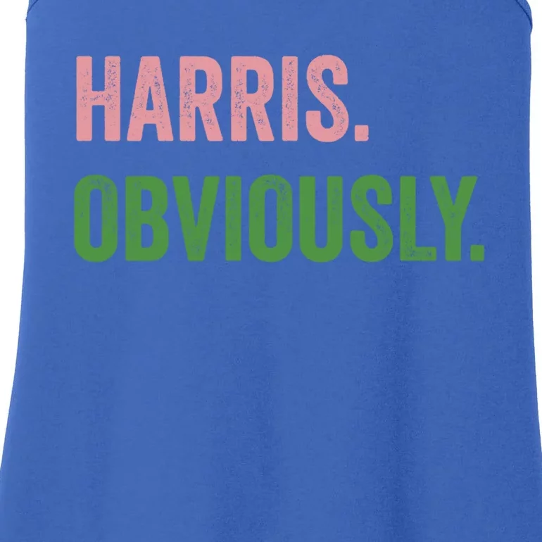 Harris Obviously A Vote For 2024 President Kamala Harris Gift Ladies Essential Tank