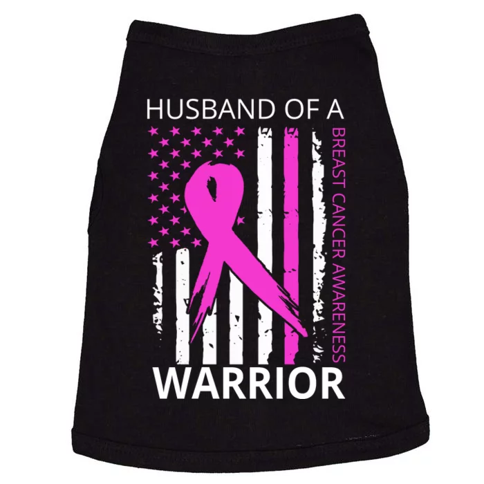 Husband Of A Warrior Breast Cancer Awareness Doggie Tank