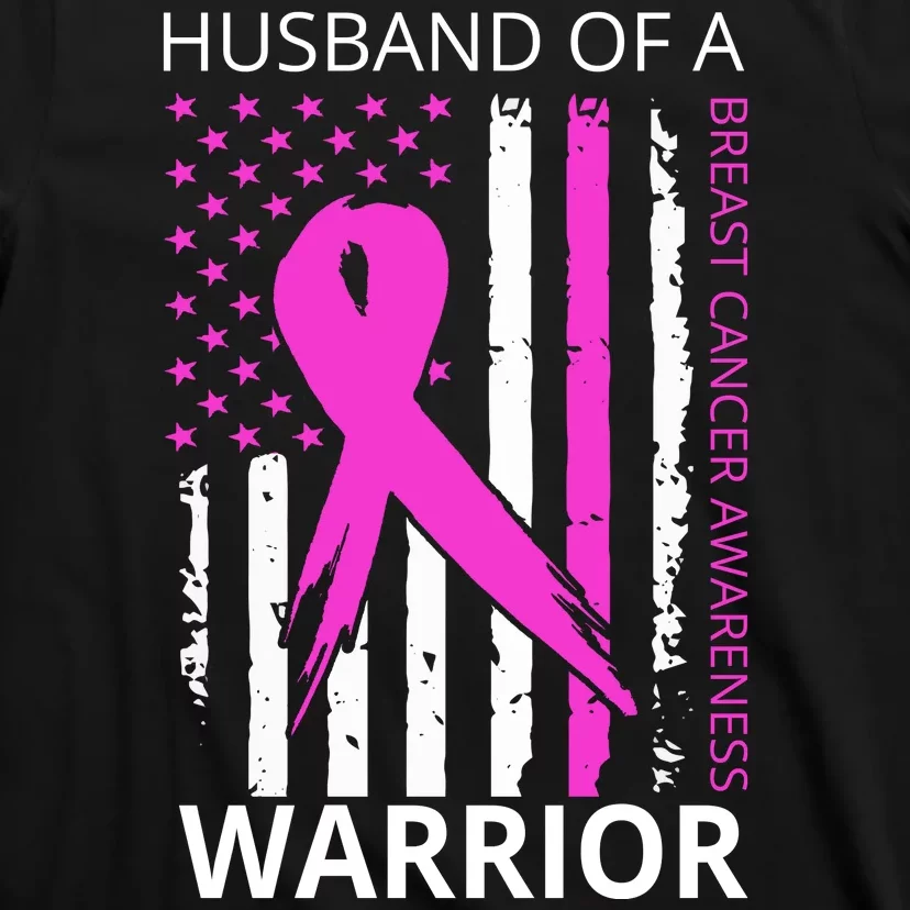 Husband Of A Warrior Breast Cancer Awareness T-Shirt