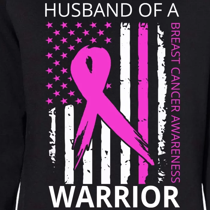 Husband Of A Warrior Breast Cancer Awareness Womens California Wash Sweatshirt