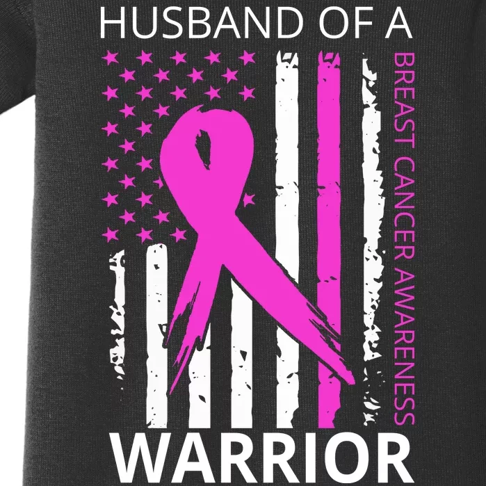 Husband Of A Warrior Breast Cancer Awareness Baby Bodysuit