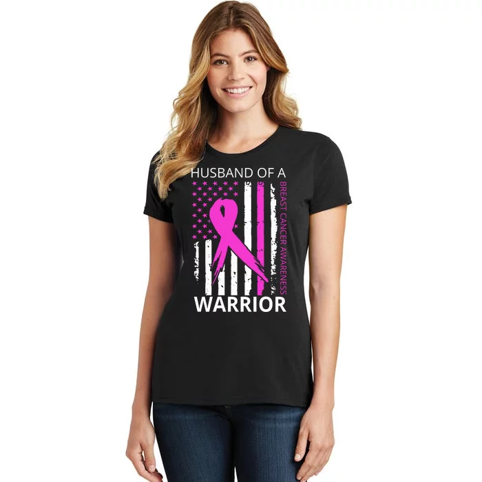 Husband Of A Warrior Breast Cancer Awareness Women's T-Shirt