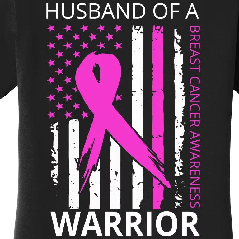 Husband Of A Warrior Breast Cancer Awareness Women's T-Shirt