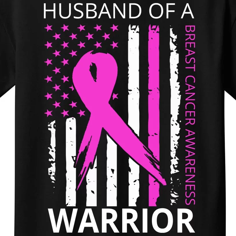 Husband Of A Warrior Breast Cancer Awareness Kids T-Shirt