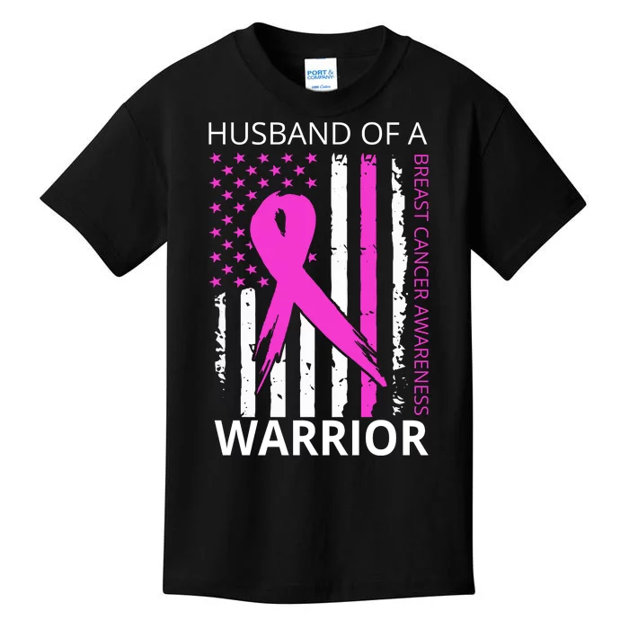 Husband Of A Warrior Breast Cancer Awareness Kids T-Shirt