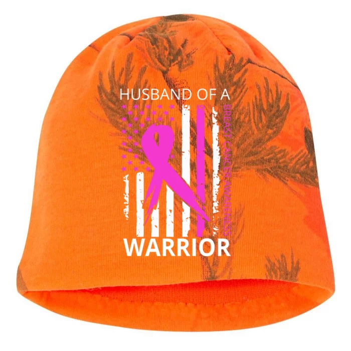 Husband Of A Warrior Breast Cancer Awareness Kati - Camo Knit Beanie