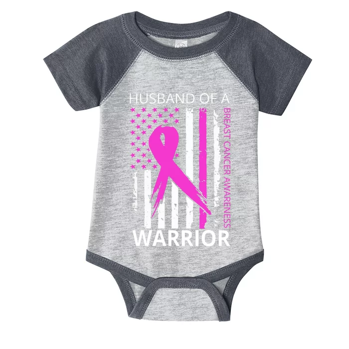 Husband Of A Warrior Breast Cancer Awareness Infant Baby Jersey Bodysuit