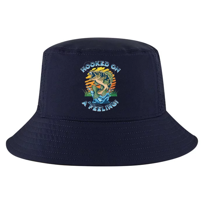 Hooked On A Feeling, Fishing Fisherman Cool Comfort Performance Bucket Hat