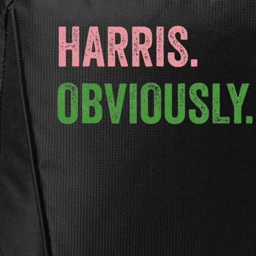 Harris. Obviously. A Vote For 2024 President Kamala Harris City Backpack