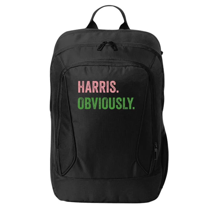 Harris. Obviously. A Vote For 2024 President Kamala Harris City Backpack