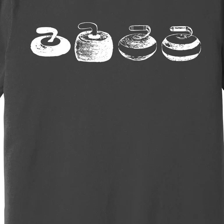 History Of A Curling Stone Funny Sports Gift Premium T-Shirt