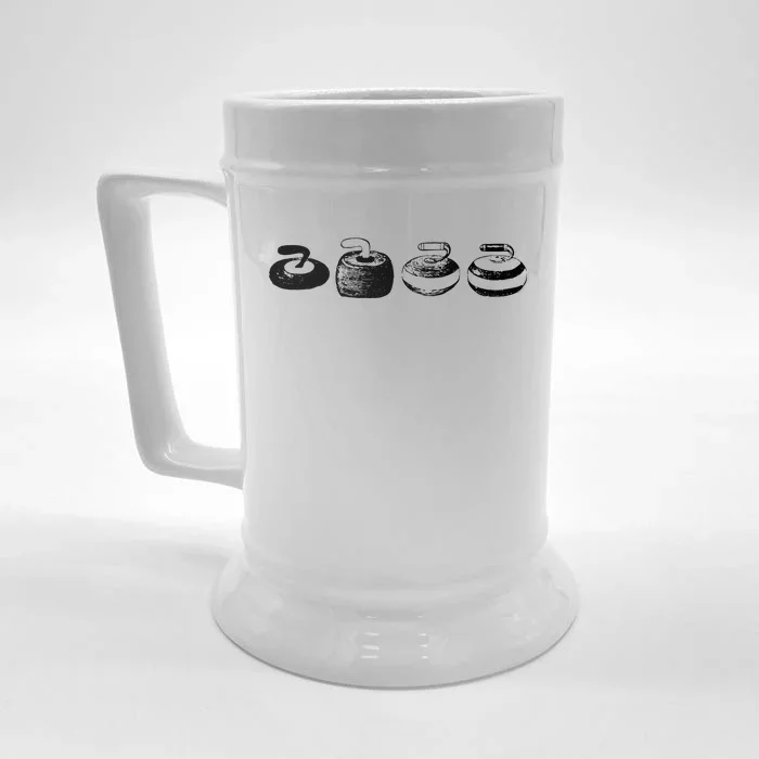 History Of A Curling Stone Funny Sports Gift Front & Back Beer Stein