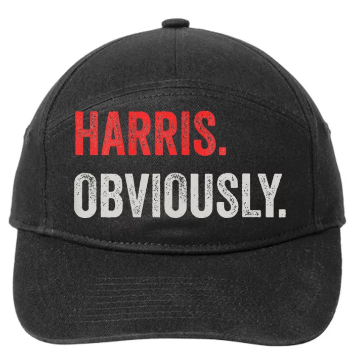 Harris Obviously A Vote For 2024 7-Panel Snapback Hat