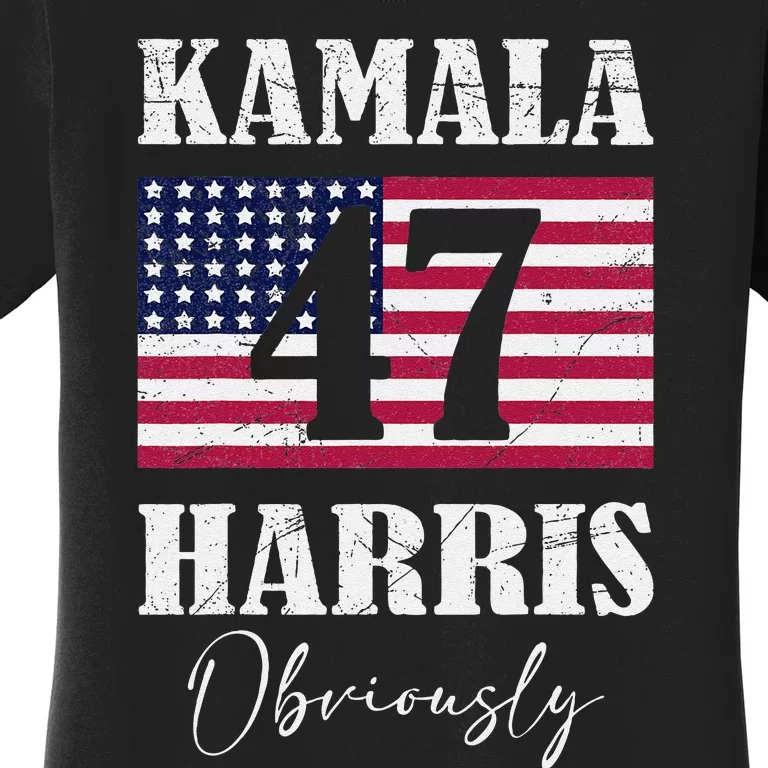 Harris. Obviously. A Vote For 2024 President Kamala Harris Women's T-Shirt