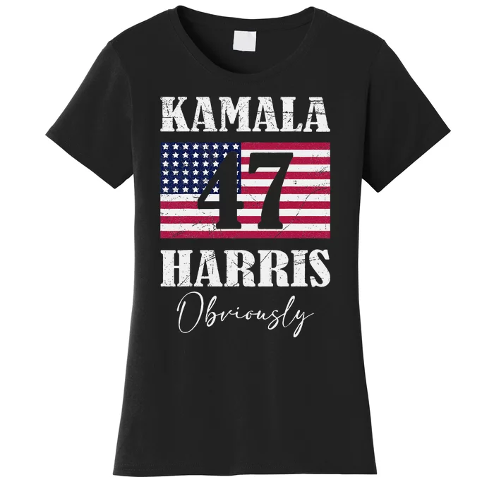 Harris. Obviously. A Vote For 2024 President Kamala Harris Women's T-Shirt