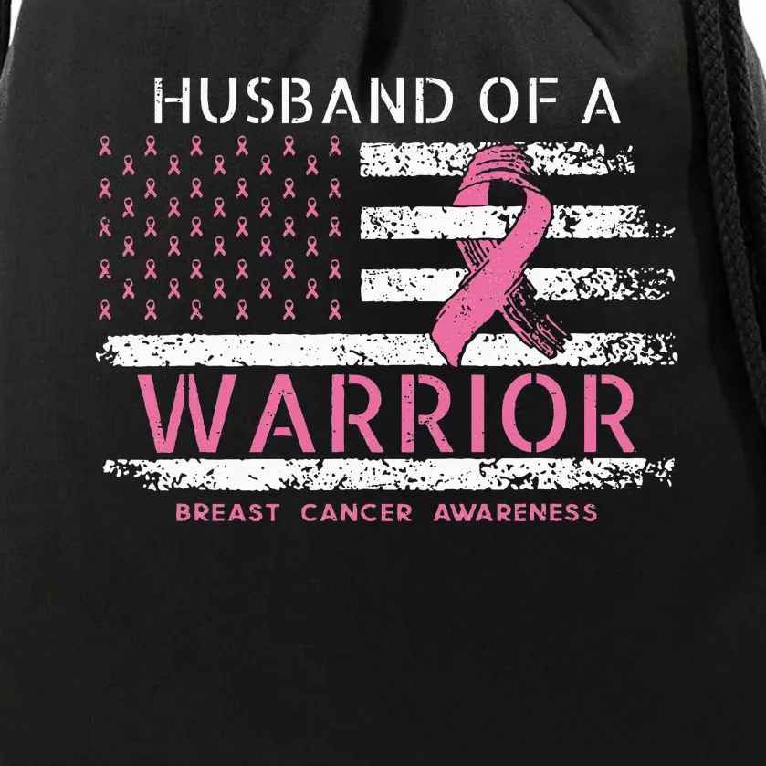 Husband Of A Warrior Breast Cancer Awareness Drawstring Bag