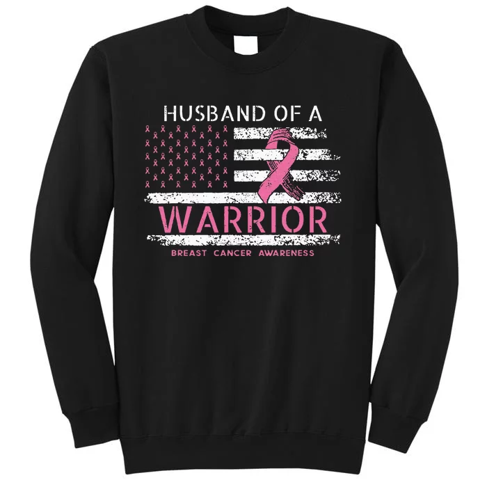 Husband Of A Warrior Breast Cancer Awareness Tall Sweatshirt