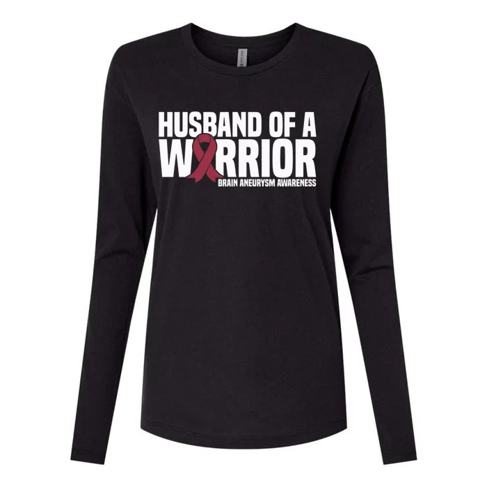 Husband Of A Warrior Brain Aneurysm Awareness Cool Gift Womens Cotton Relaxed Long Sleeve T-Shirt