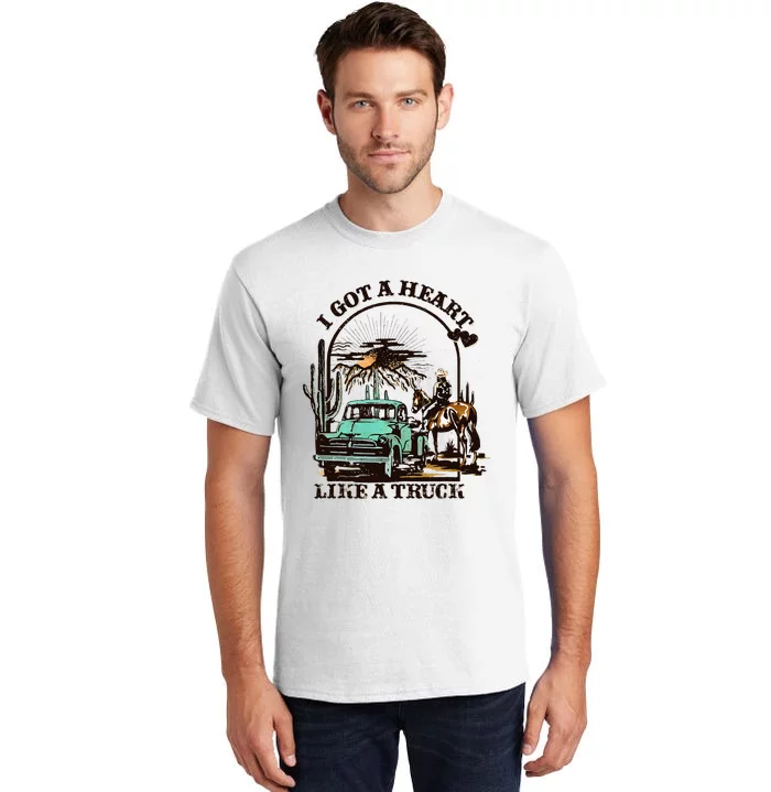 Heart of a Cowboy Western Country Music Vibes Tall T-Shirt