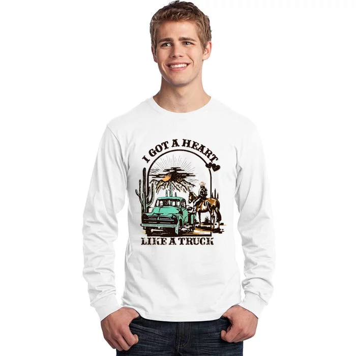 Heart of a Cowboy Western Country Music Vibes Tall Long Sleeve T-Shirt